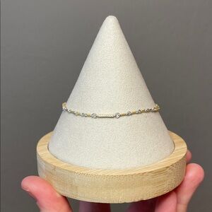 Freida Rothman Sterling Silver Two-Tone Bar Bracelet 7"